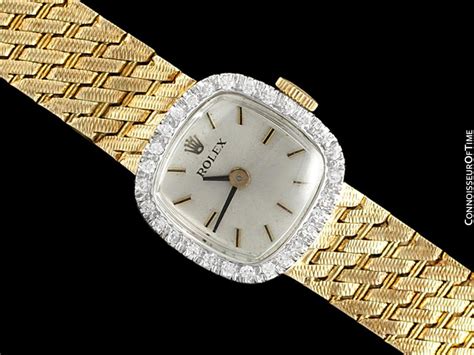 18 kt gold rolex ladies dress watch 1980's|vintage Rolex watches.